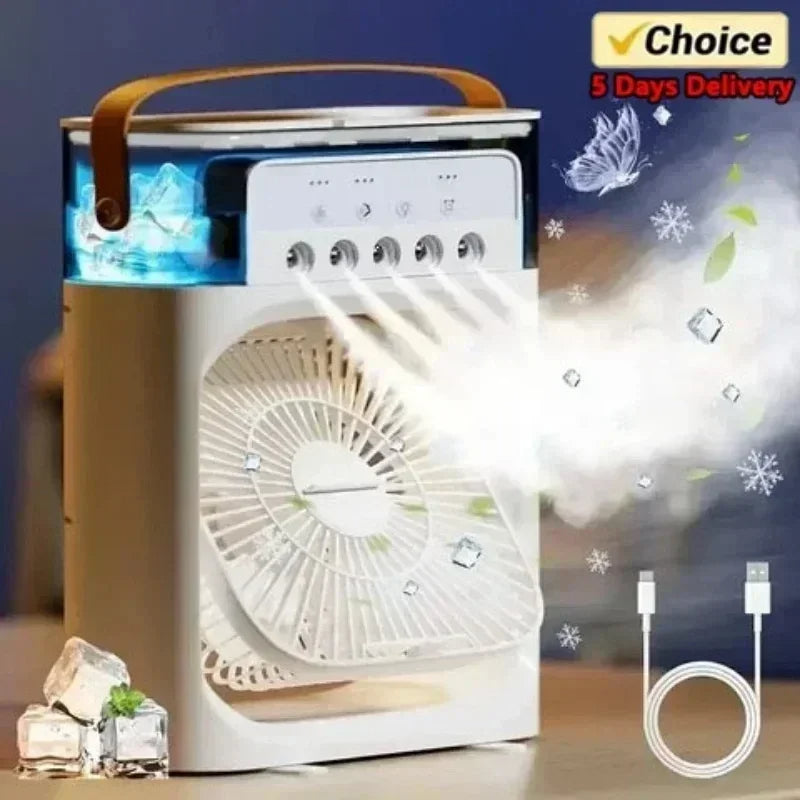 Portable air conditioning USB charging fan