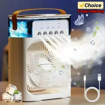 Portable air conditioning USB charging fan