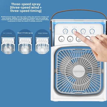 Portable air conditioning USB charging fan