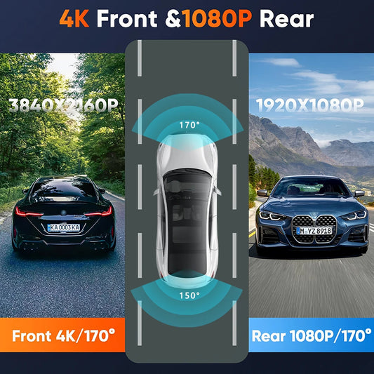 3 Channel Dash Cam 2.4 Inch